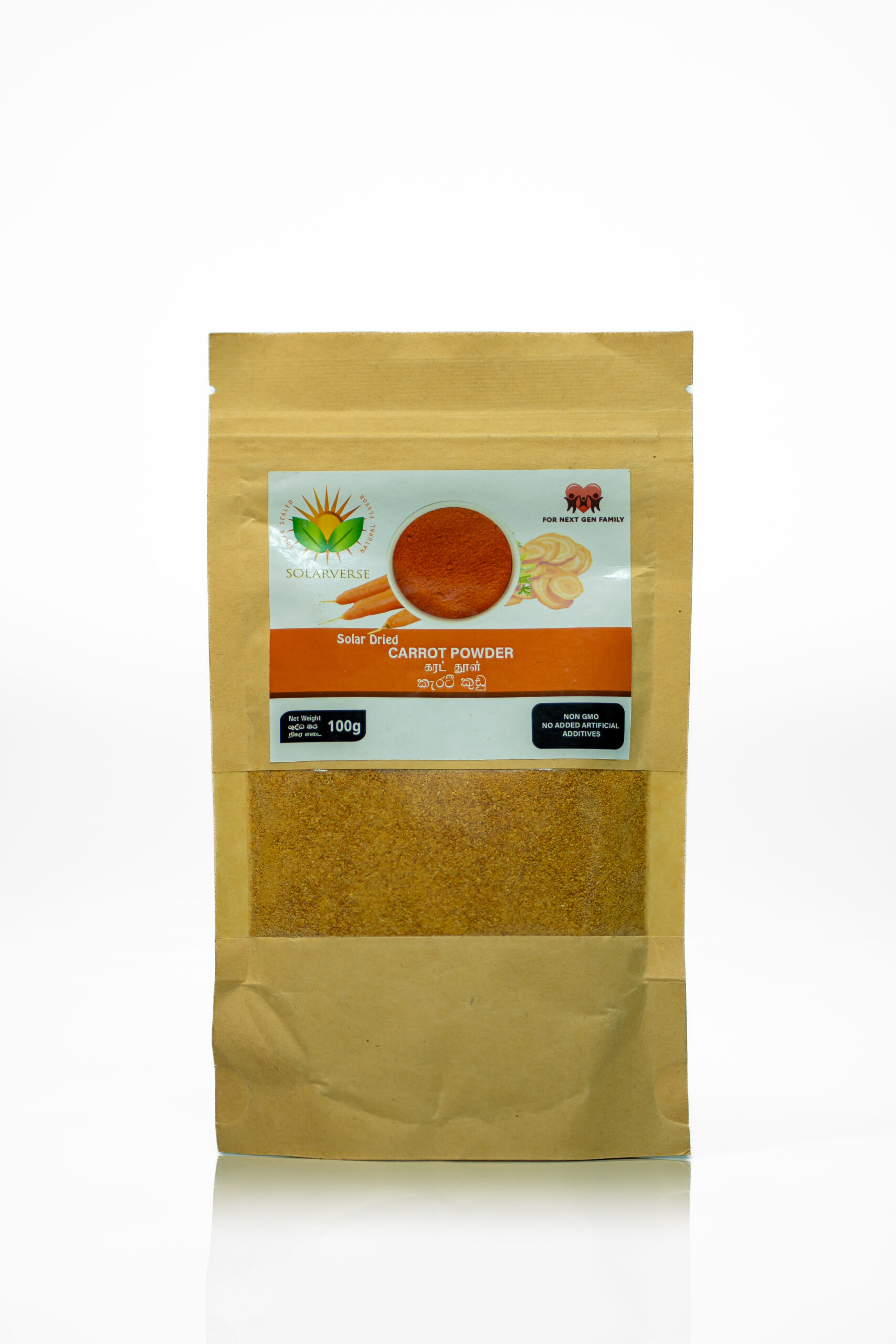 SOLARVERSE Solar Dried Carrot Powder – 100g